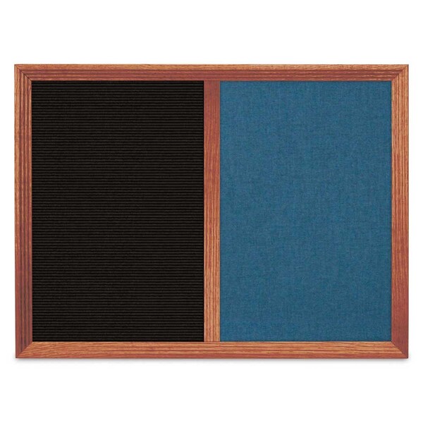 Enclosed Corkboard, 1 Door, 72"x36", 4" Fra
